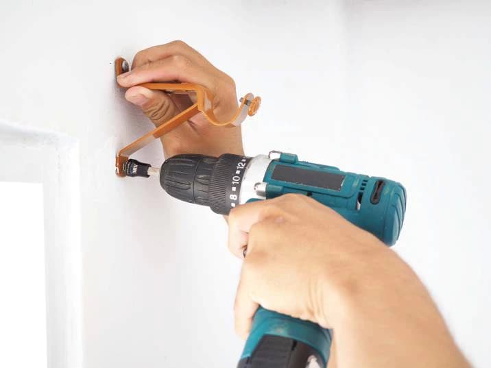 Curtain Rod Installation Drilling